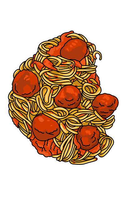 Espaguetis, Albóndigas, Pasta