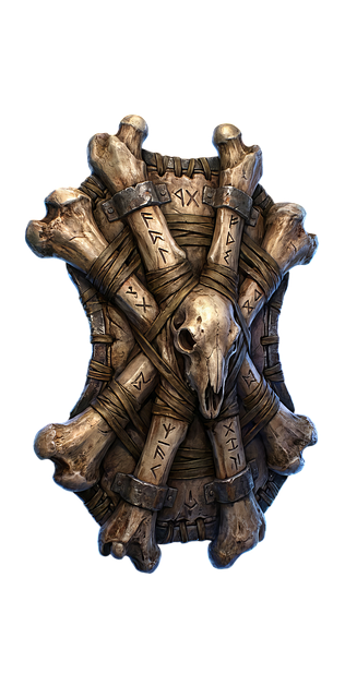 Free shield bone fantasy illustration