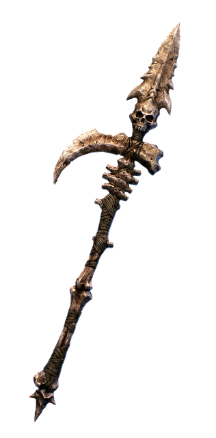 Free spear weapon bone illustration