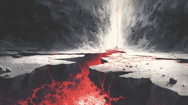 Free lava crack earth illustration