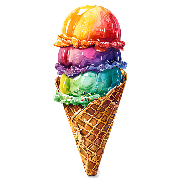 Free ai generated ice-cream horn illustration