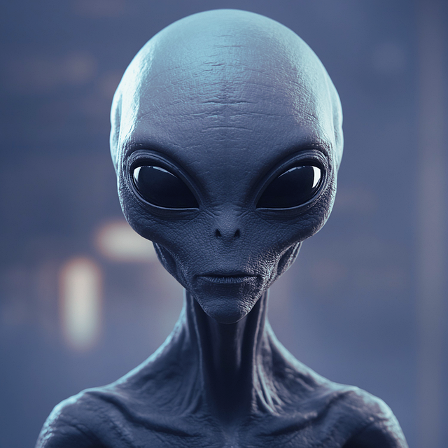 Free greyalien extraterrestrial alienportrait illustration