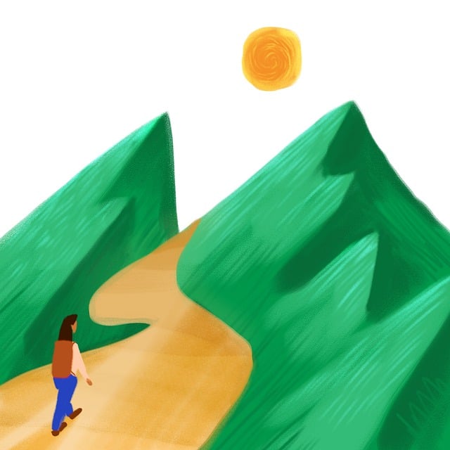 Free hiking hike adventure illustration