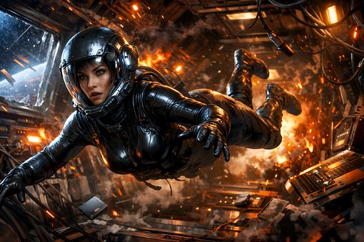 Ciencia Ficción, Nave Espacial, Mujer