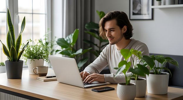 Free Home Office Modern Interior photo and picture