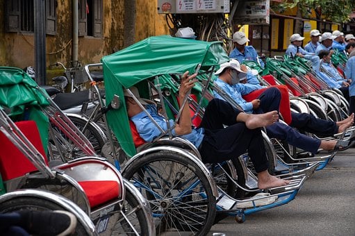 Vietnam, Hoian, Cyklo-Rikša, Doprava