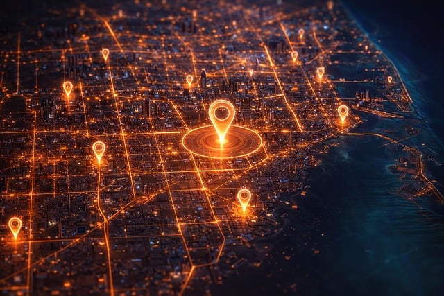 Free digital illumination smart city illustration