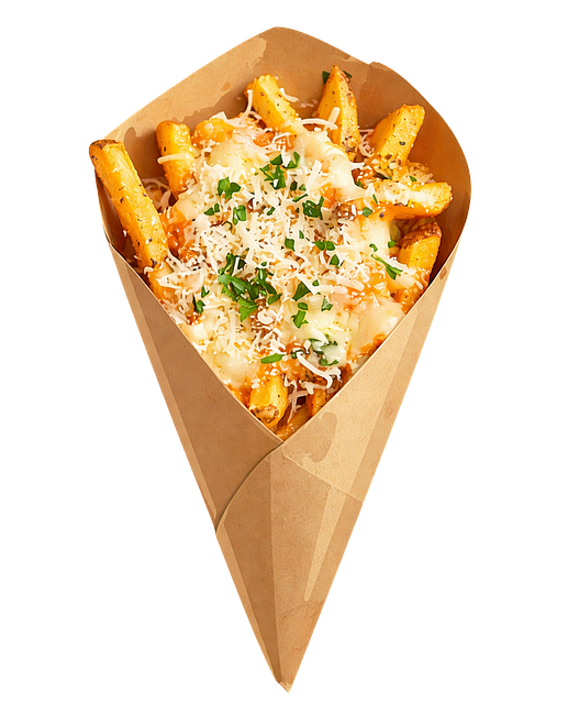 Free truffle fries parmesan fries loaded fries illustration