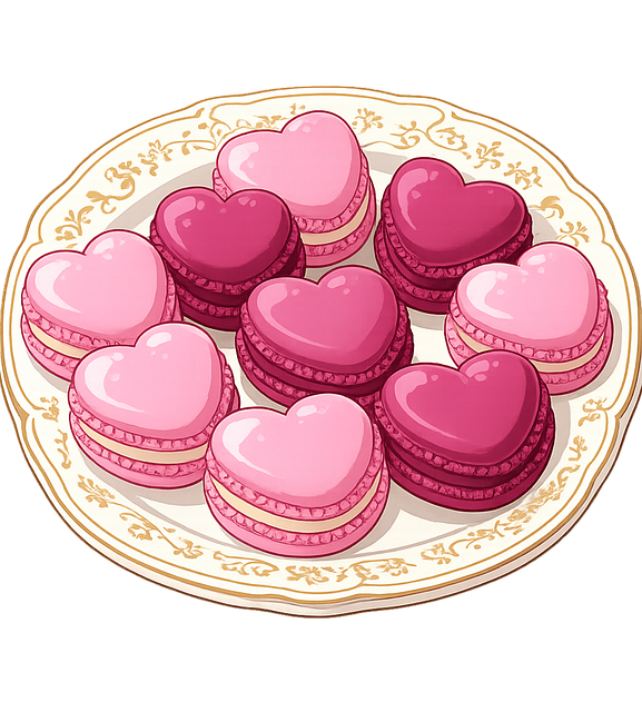 Download free HD stock image of Macarons Heart Macarons Free macarons heart macarons valentine dessert vector