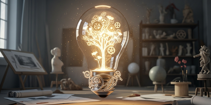 Die Glühbirne, Innovation, Idee, Natur