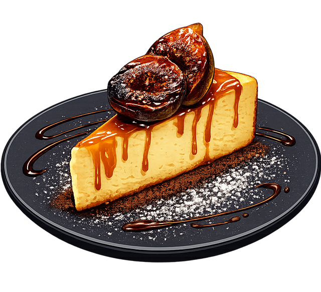Free basque cheesecake burnt cheesecake cheesecake slice vector