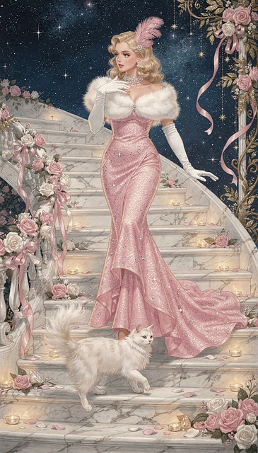 Rosa, Dame, Frau, Mädchen, Modell