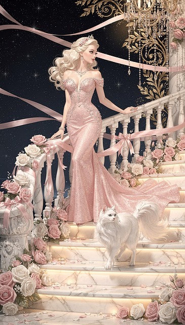 Rosa, Dame, Frau, Mädchen, Modell