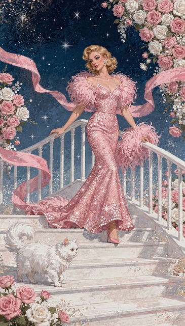 Rosa, Dame, Frau, Mädchen, Modell