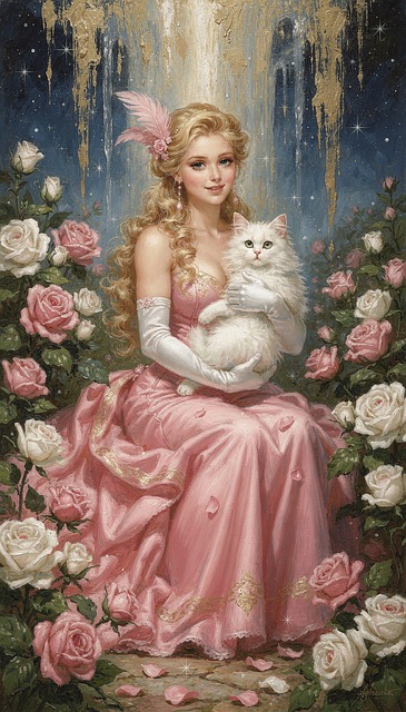 Rosa, Dame, Frau, Mädchen, Modell