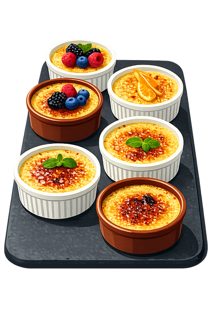 Free creme brulee dessert french dessert illustration