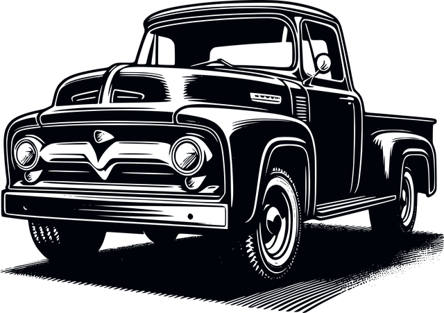 Free vintage truck pickup vector