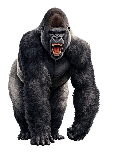 Free gorilla silverback angry gorilla vector