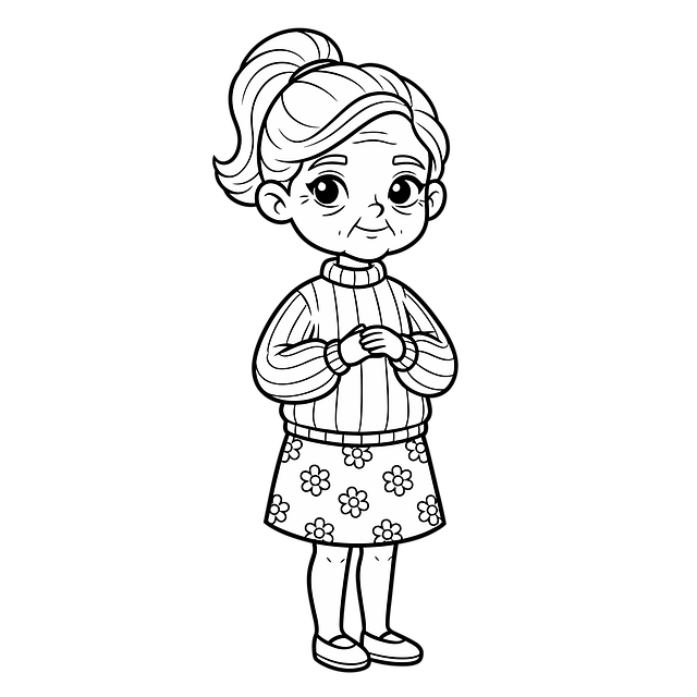 Free line art drawing design illustration