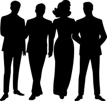 Free Silhouette Group vector and picture