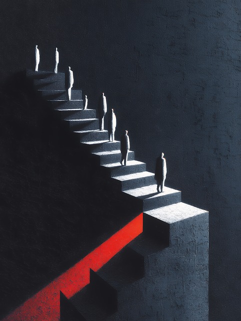 Free people stairs steps illustration