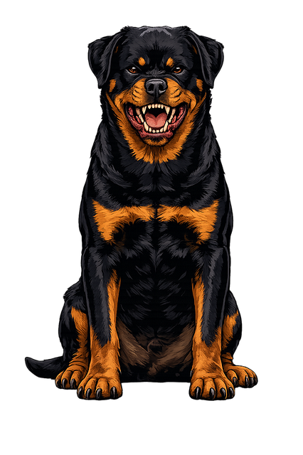Free rottweiler guard dog aggressive dog vector