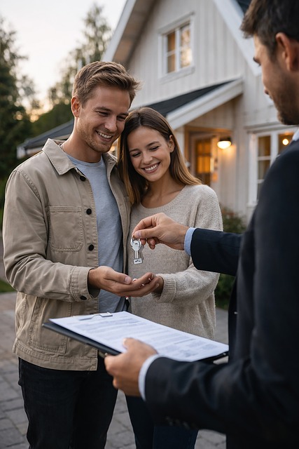 Free Young Couple Home Buyers illustration and picture