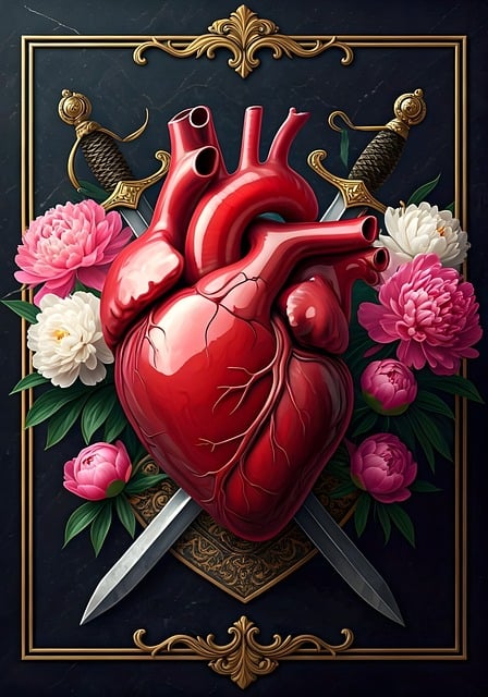 Hart, Zwaard, Bloem, Lijst, Hoes, Boek