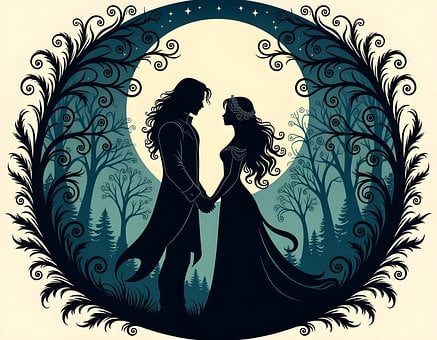 Silhouet, Paar, Liefde, Eeuwigdurend