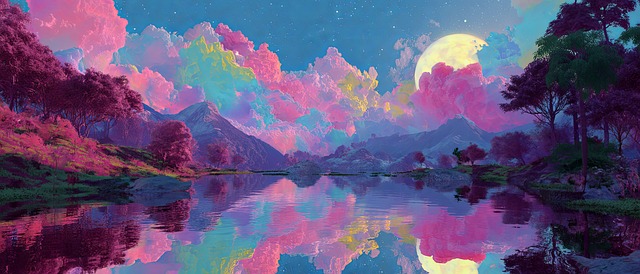 Free banner psychedelic trippy illustration