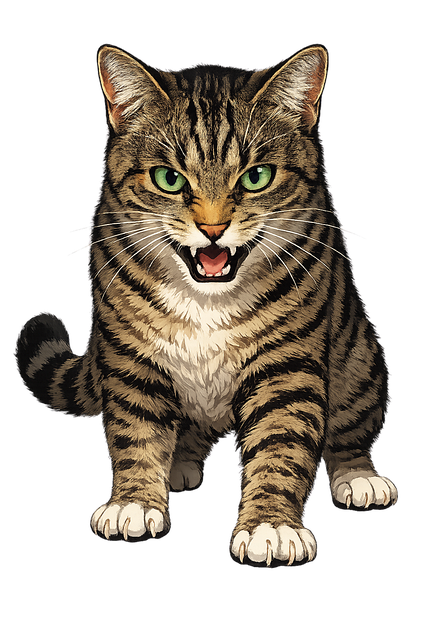 Free angry cat aggressive cat wild cat vector