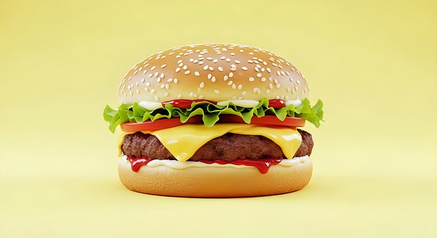 Cheeseburger, Hamburger, Burger