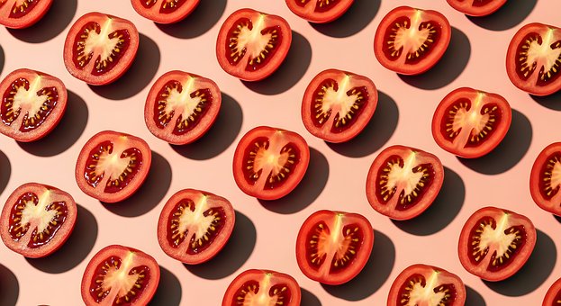 Tomaten, Geschnitten, Tomatenhälften