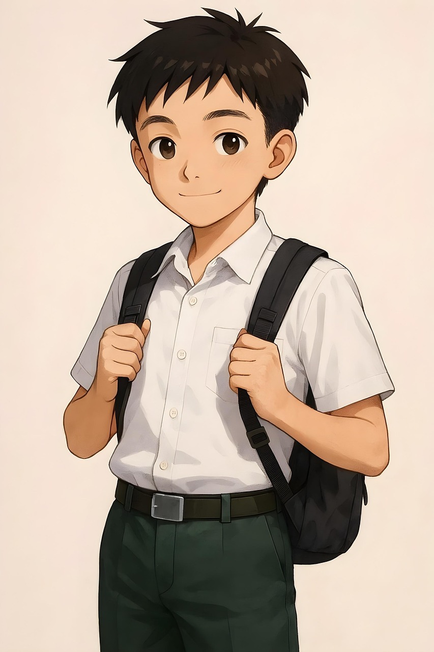 Free boy portrait student illustration