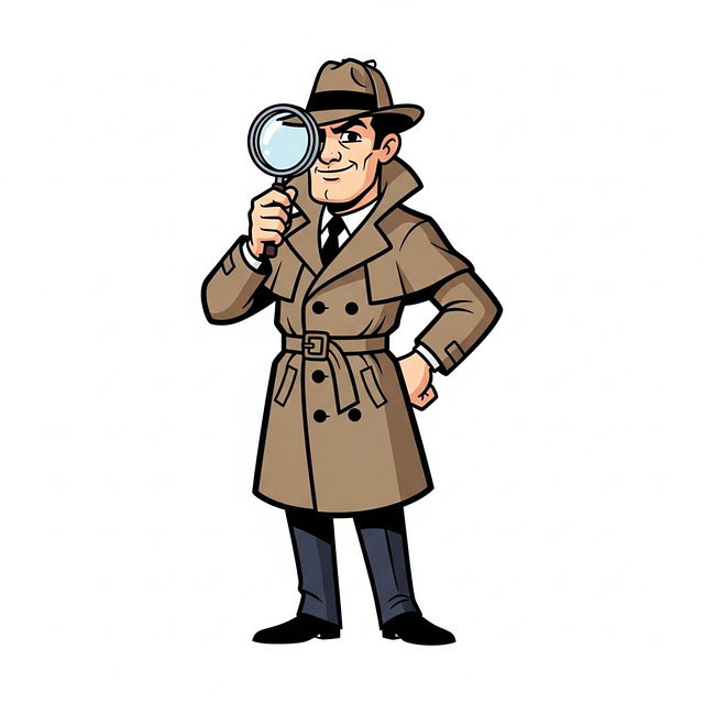 Detective, Personaje 2D, Lupa