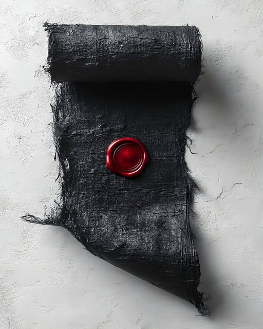 Free scroll black wax illustration