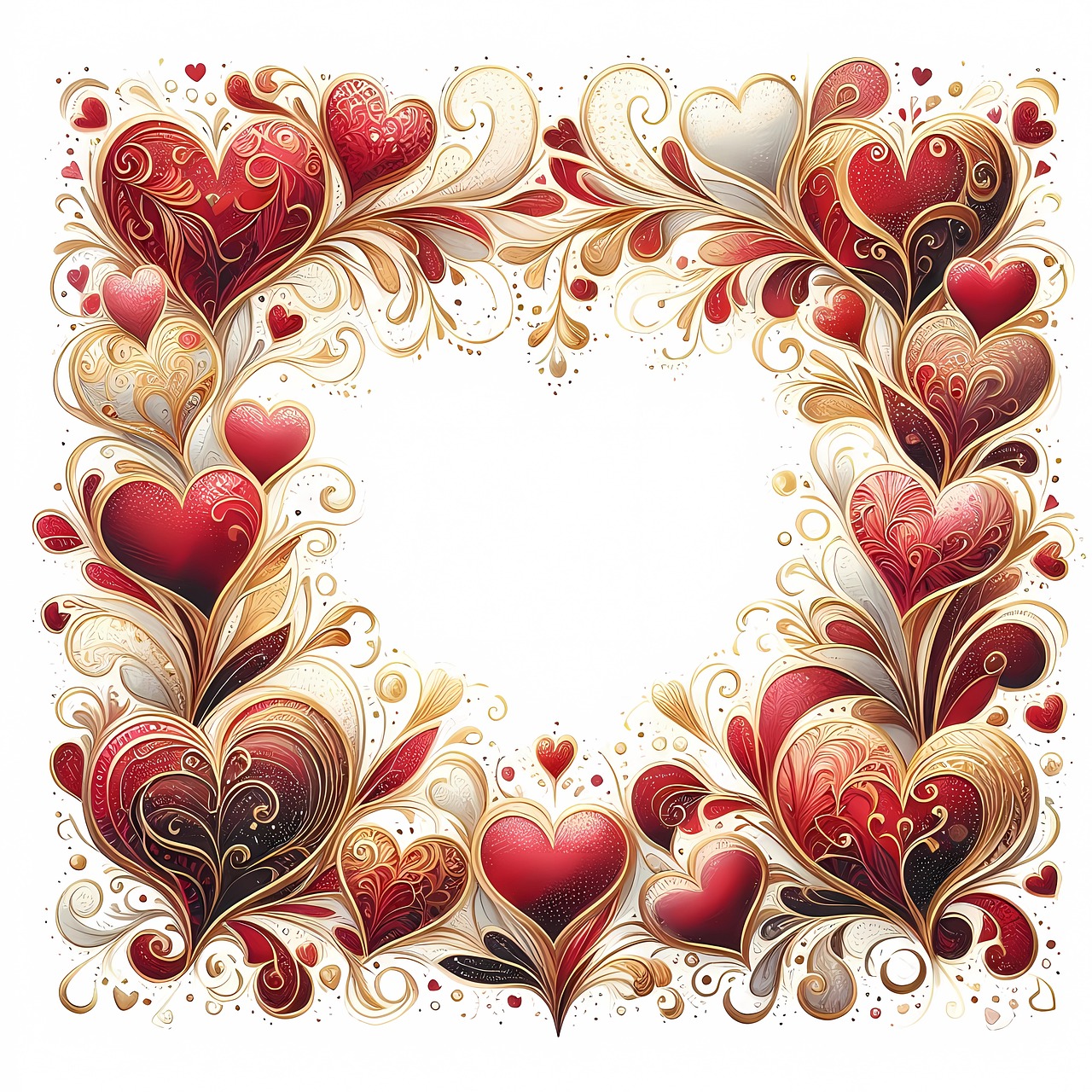 Download Hearts, Frame, Red. Royalty-Free Stock Illustration Image ...
