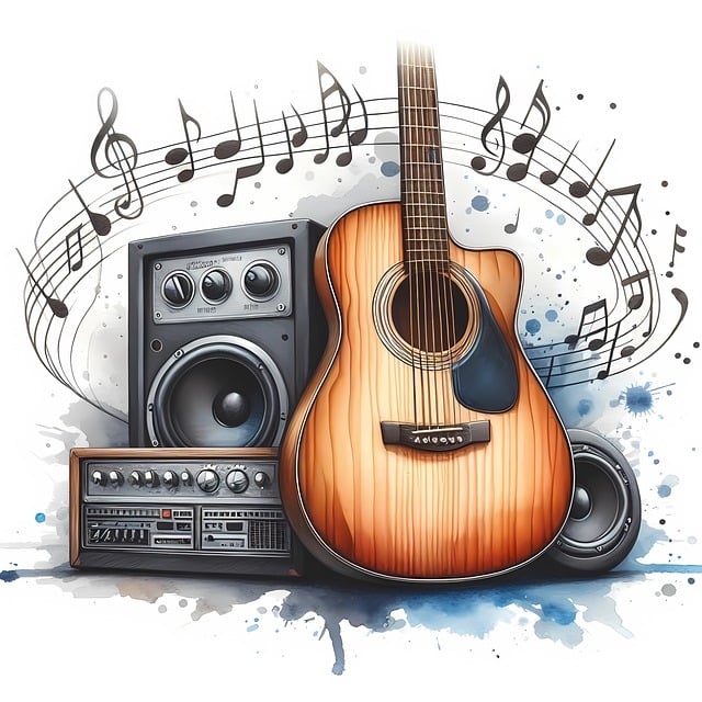 Free guitar acoustic amp illustration