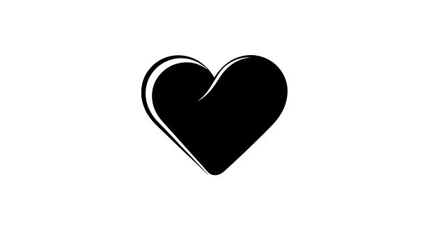 Corazon Negro, Icono Del Corazón