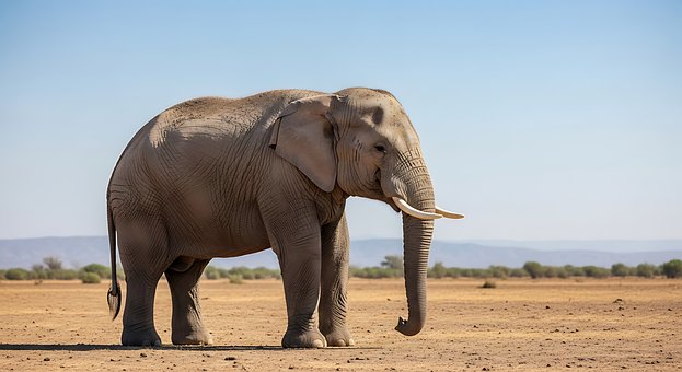 Elefante, Desierto, Sabana, Naturaleza