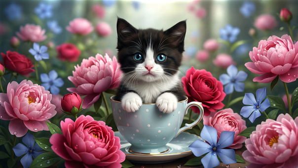 Free Cat Kitten illustration and picture