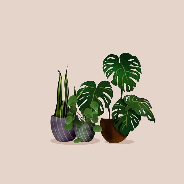 Free monstera bohemian background illustration
