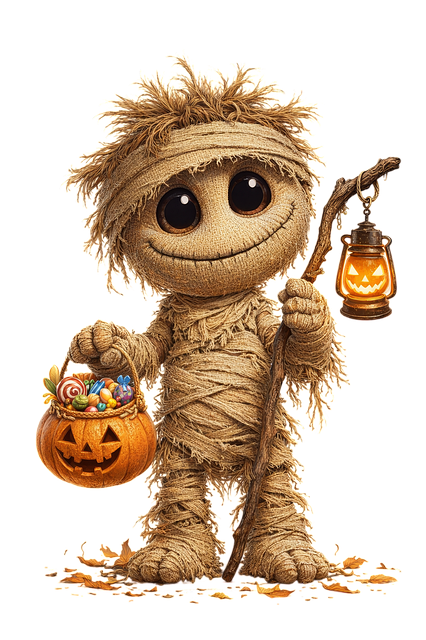 Free halloween mummy cute illustration