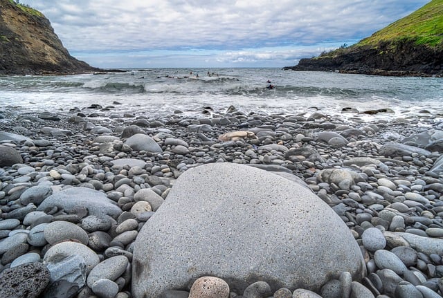 Sten, Strand, Hav, Bølger, Natur, Zen, Ø