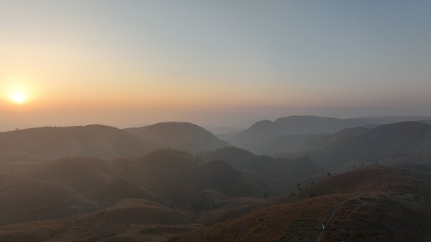 Natură, Răsărit, Lanț Muntos, Munți