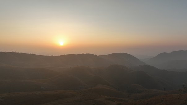 Răsărit, Natură, Amurg, Munți, Pădure