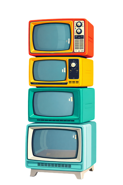 Free retro television vintage tv old tv set vector