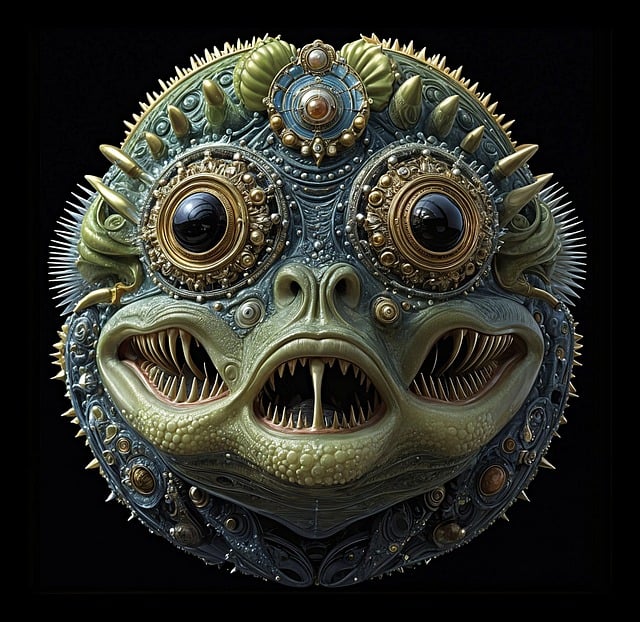 Free Steampunk Alien Creature illustration and picture