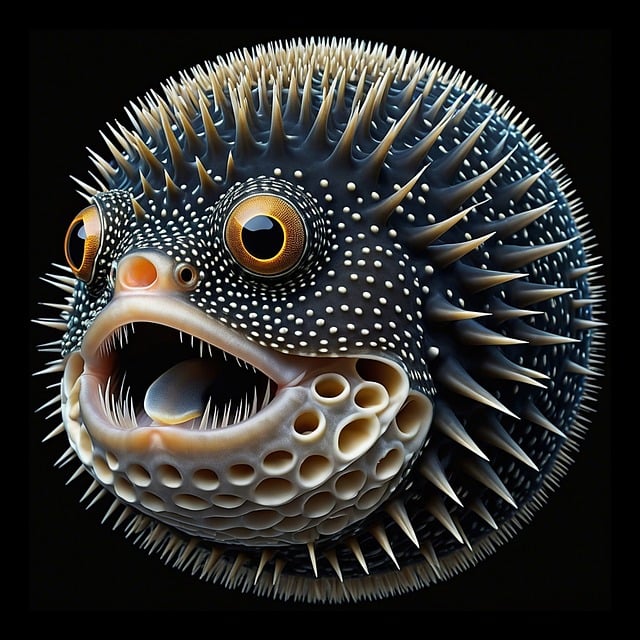Free Pufferfish Marine Life illustration and picture