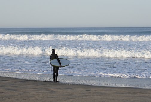 Zee, Golf, Strand, Surfen, Persoon